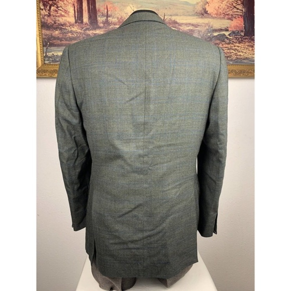 40R Ermenegildo Zegna Green Check Sport Coat - Suit Jacket - Picture 10 of 14